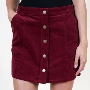 Altar’d State Button Skirt with Pockets